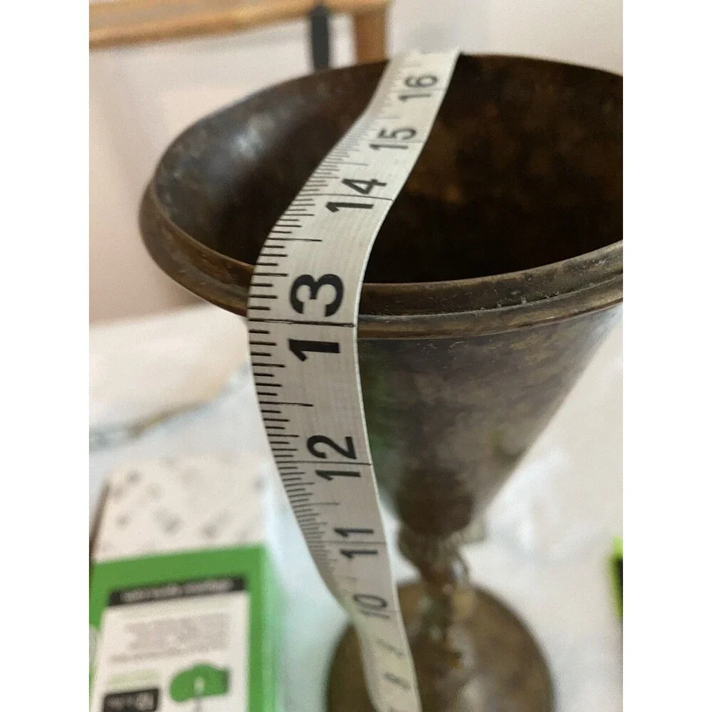 Brass Candle Holder With Koi Fish Vessel Unique Vintage With Patina